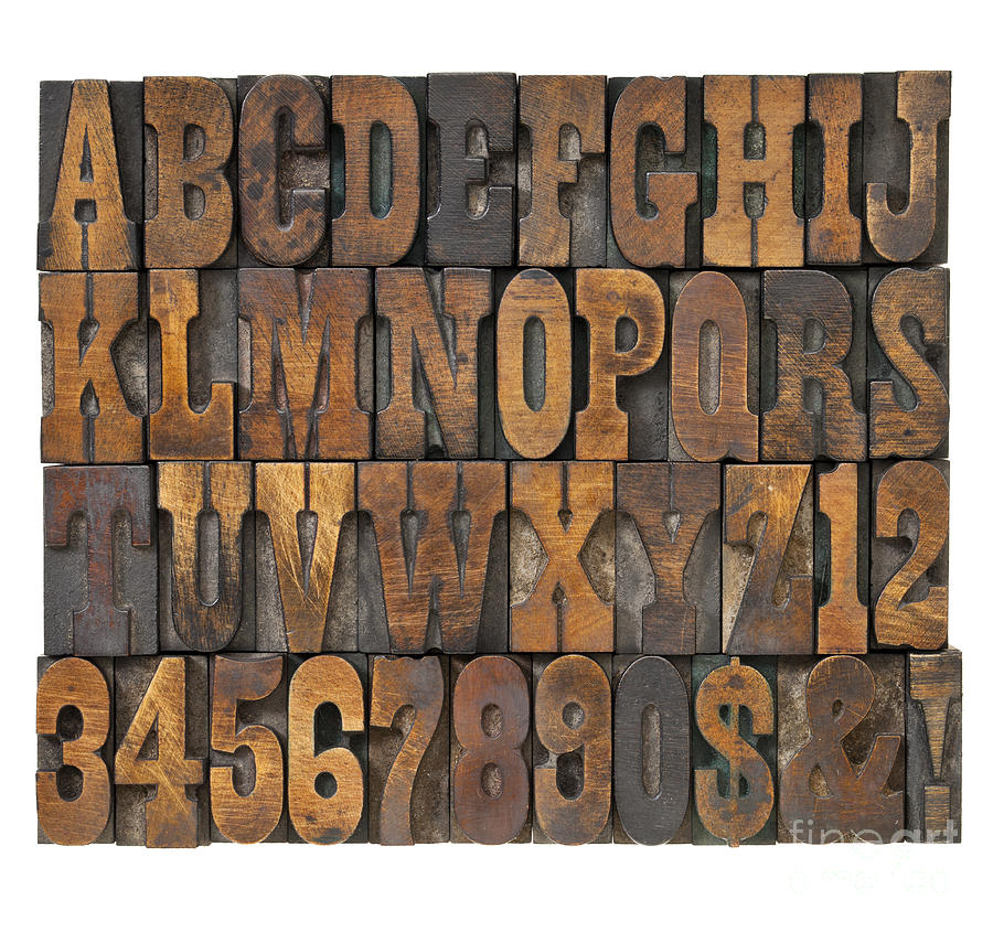 Letters And Numbers In Vintage Type Photograph by Marek Uliasz