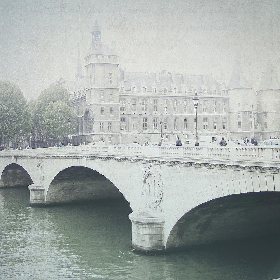 Paris Photograph - Letters From Pont Saint-Michel - Paris by Lisa Parrish