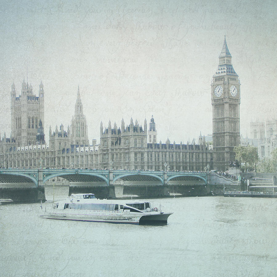 Big Ben Photograph - Letters From The Thames - London by Lisa Parrish