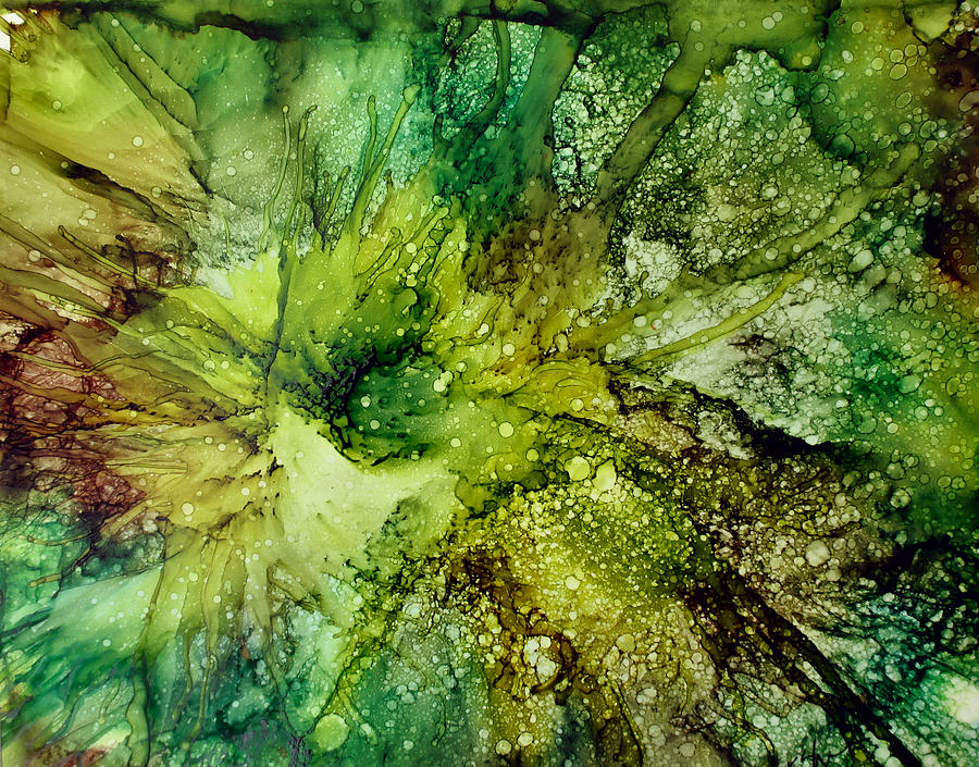 Lettuce Flower Painting by Kathy Sheeran