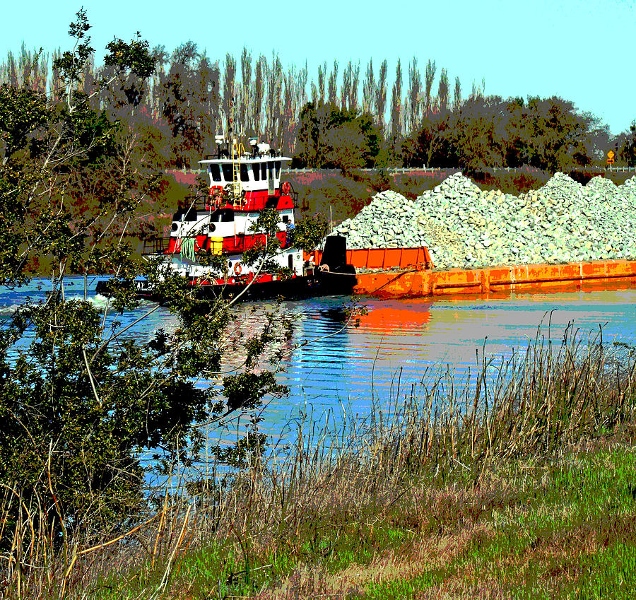 Levee Repair along Steamboat Slough Photograph by Joseph Coulombe