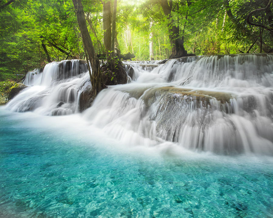 Level Six Of Erawan Waterfall Photograph By Anek Suwannaphoom - Fine 