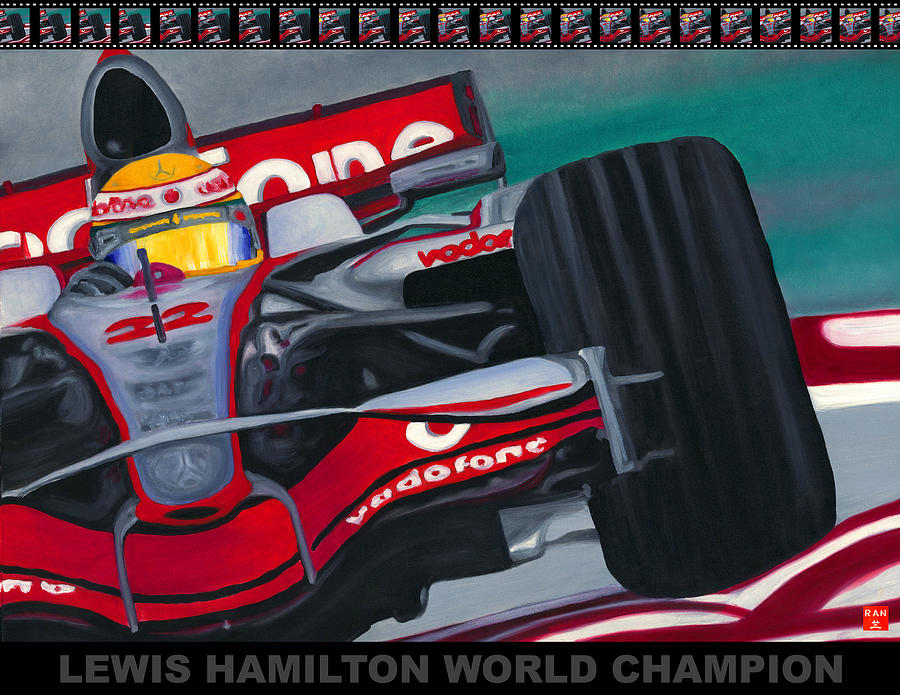 Lewis Hamilton Painting - World Champion Pop by Ran Andrews