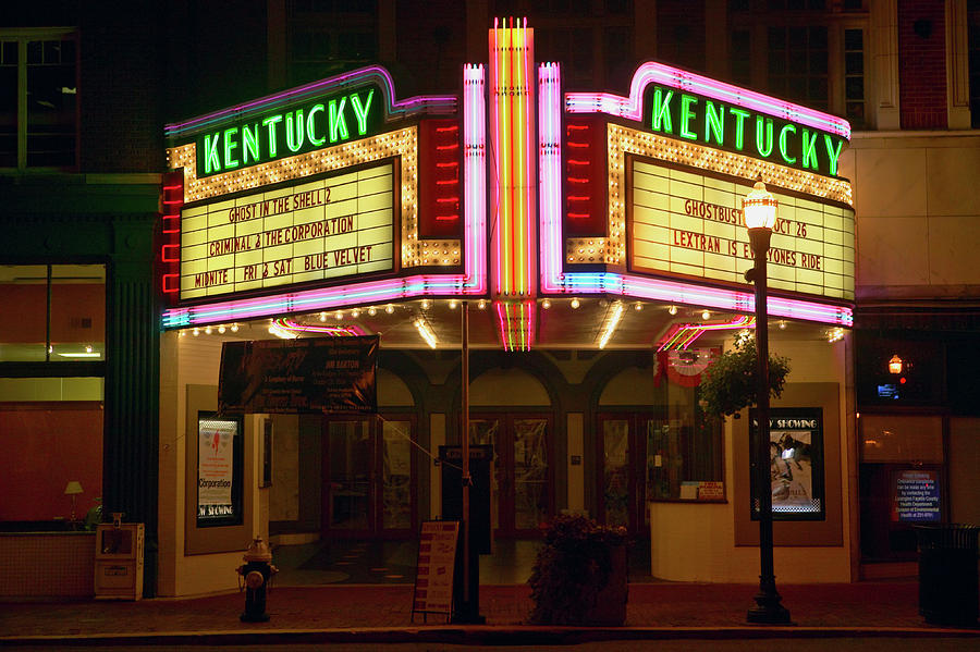 Lexington Photograph - Lexington Kentucky Neon Marquee Sign by Panoramic Images