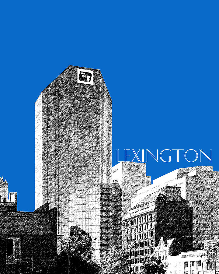 Lexington Skyline - Blue Digital Art by DB Artist