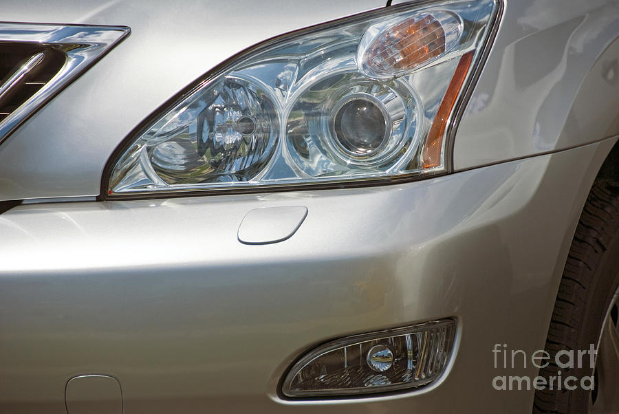 Lexus Front Headlight Automobile  Photograph by David Zanzinger