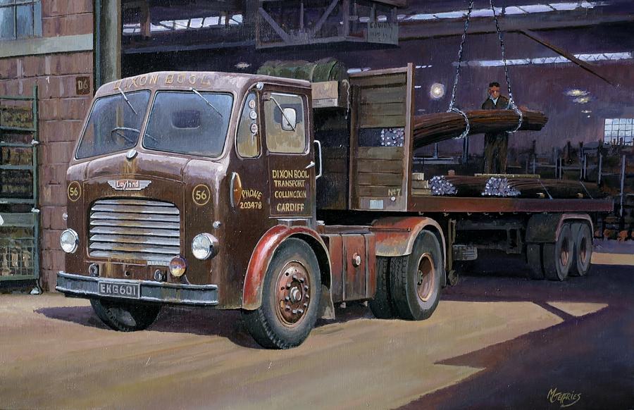 Leyland Beaver artic. Painting by Mike Jeffries