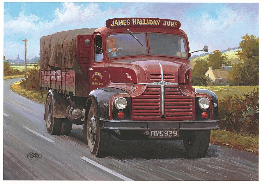 Leyland Comet 1948 Painting by Mike Jeffries