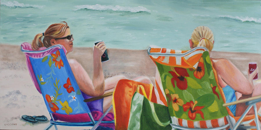 Ladies Beach Retreat Painting by Jill Ciccone Pike