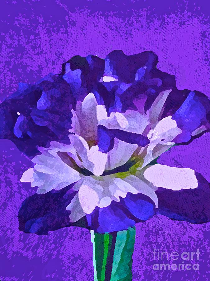 Feeling So Blue Floral Painting by Saundra Myles