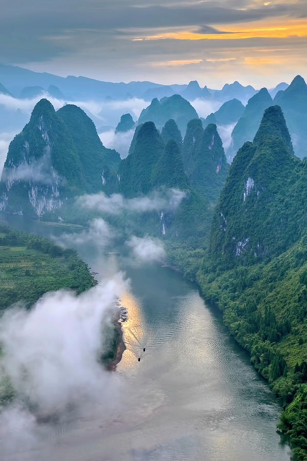 Mountain Photograph - Li River by Hua Zhu