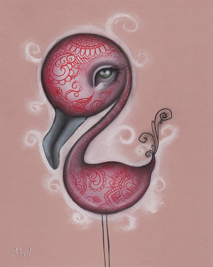 Flamingo Painting - Liadan by Abril Andrade