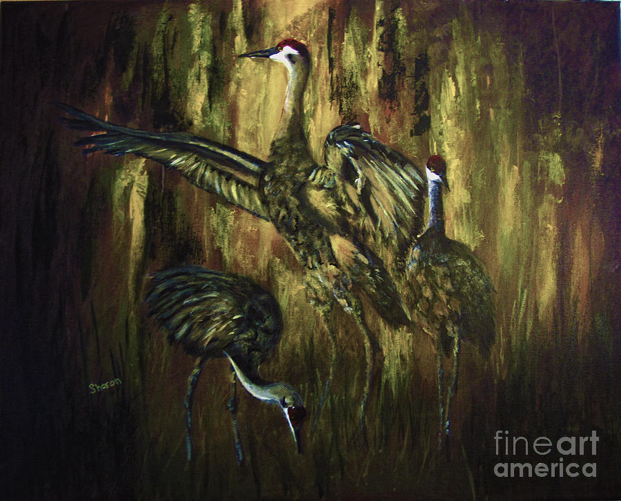 Bird Painting - Liannes Dance by Sharon Burger