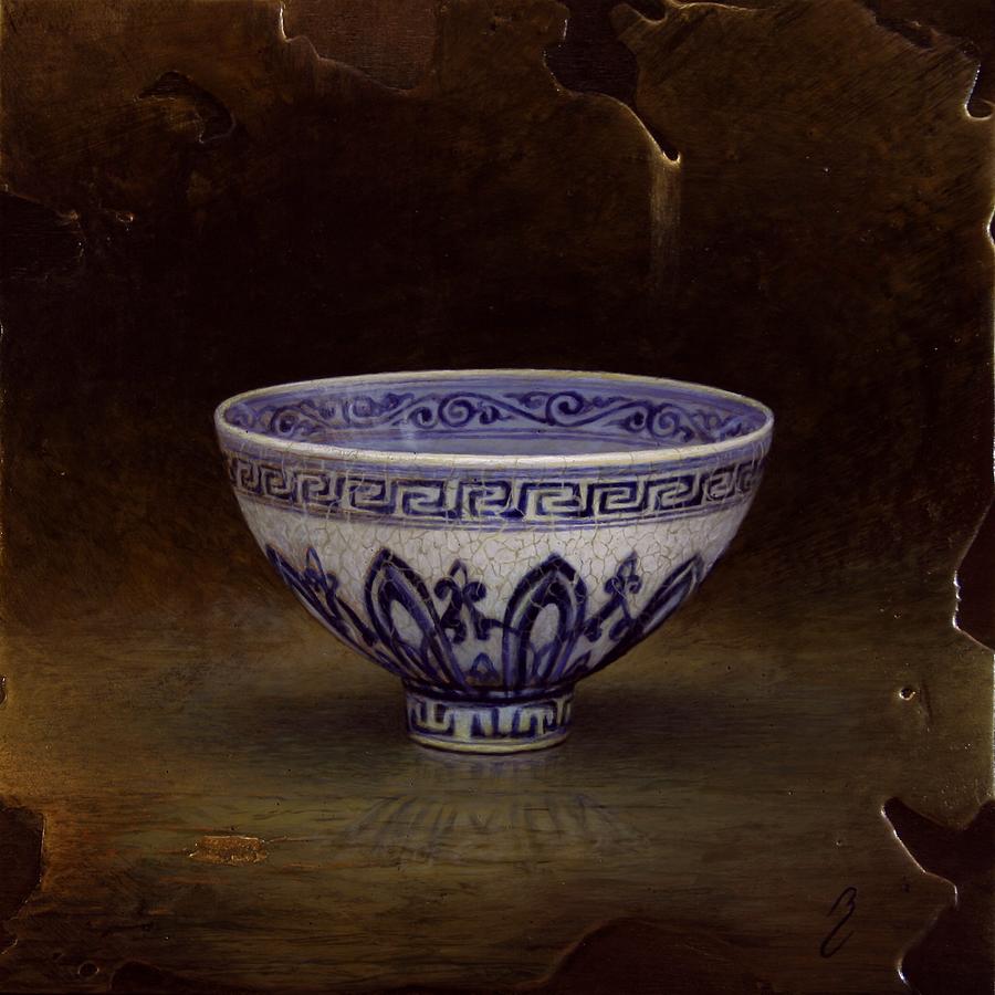 Bowl Painting - Lianzi by Bruno Capolongo