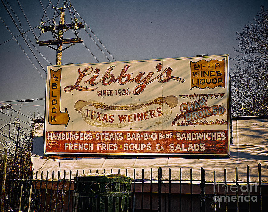 Libbys Lunch Sign Photograph by Mark Miller