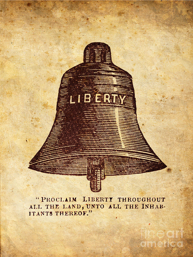 Liberty Digital Art - Liberty Bell Proclaim by God and Country Prints