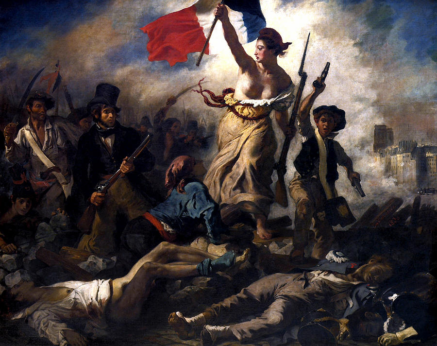 Liberty Leading The People During The French Revolution Painting by War Is Hell Store