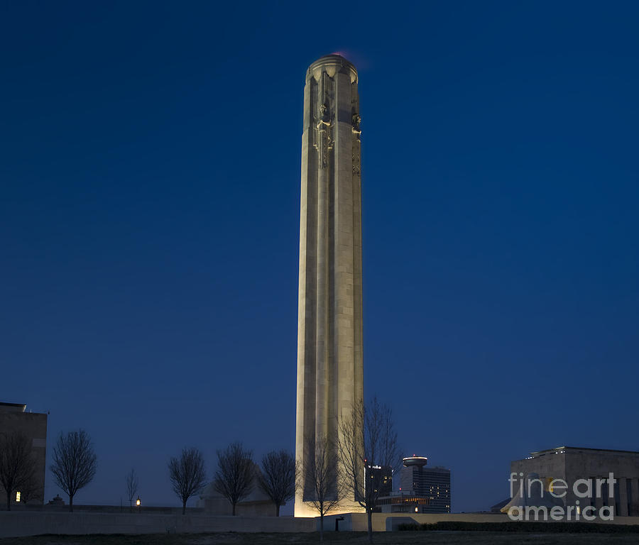 Liberty Memorial at Dusk Photograph by Tim Mulina
