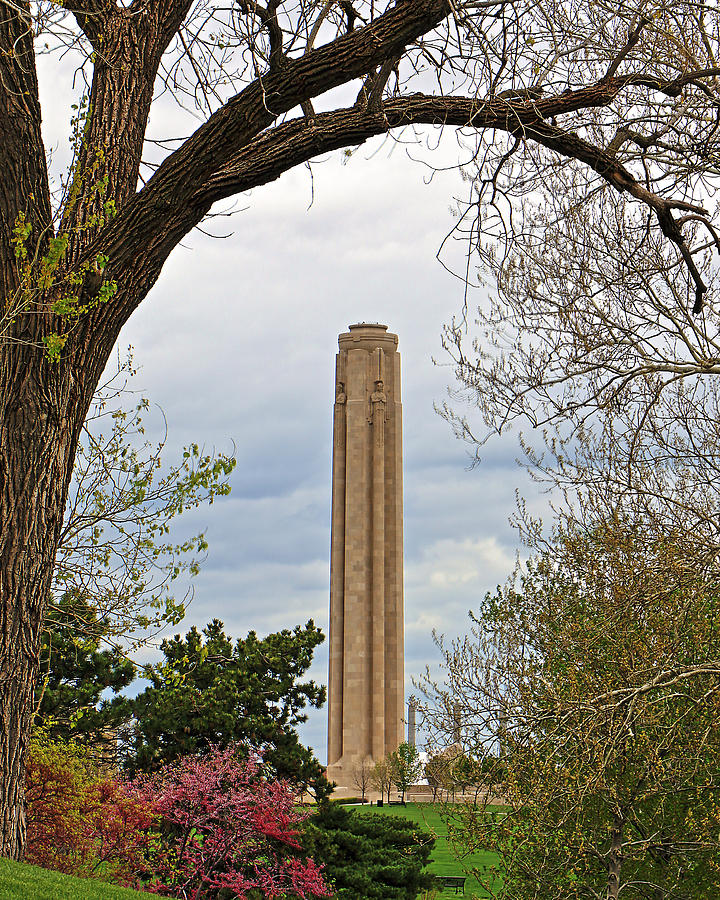 Liberty Memorial Through Tree Photograph by Christopher McKenzie