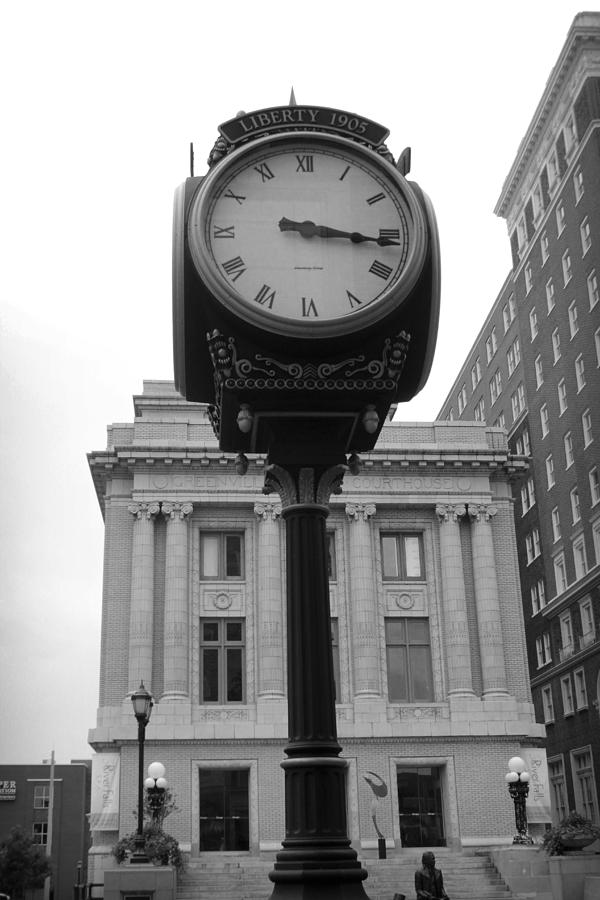 Sign Photograph - Liberty Mutual Clock by Kelly Hazel
