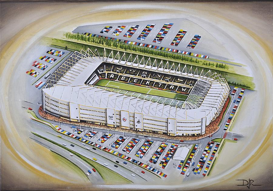 Football Painting - Liberty Stadium - Swansea City by D J Rogers