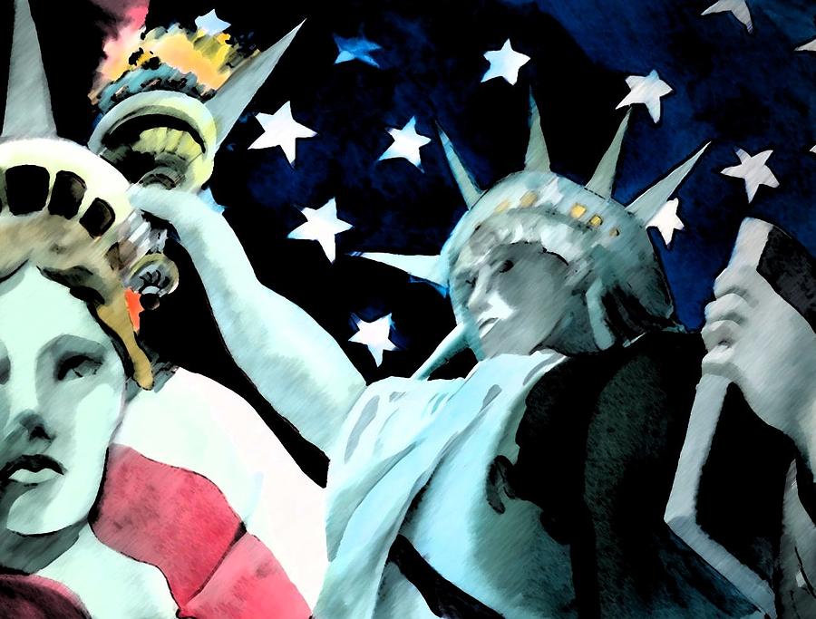 Statue Of Liberty Painting - Liberty by Sue Kemp