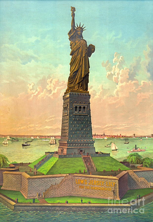 Liberty with Advertisement 1883 Photograph by Padre Art