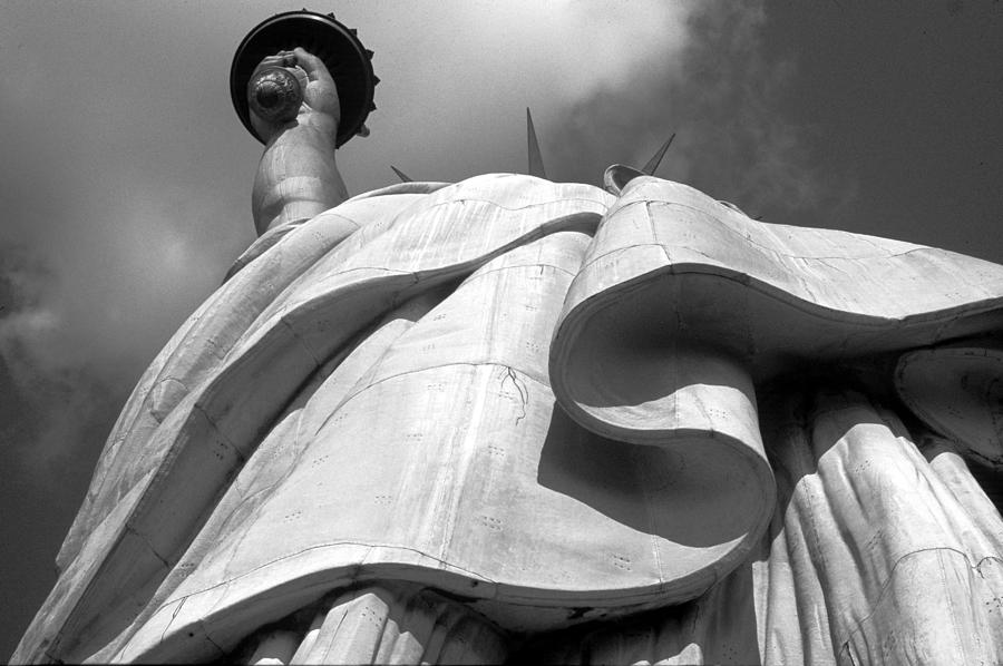 Statue Of Liberty Photograph - Libertys Gown by Keith Marsh