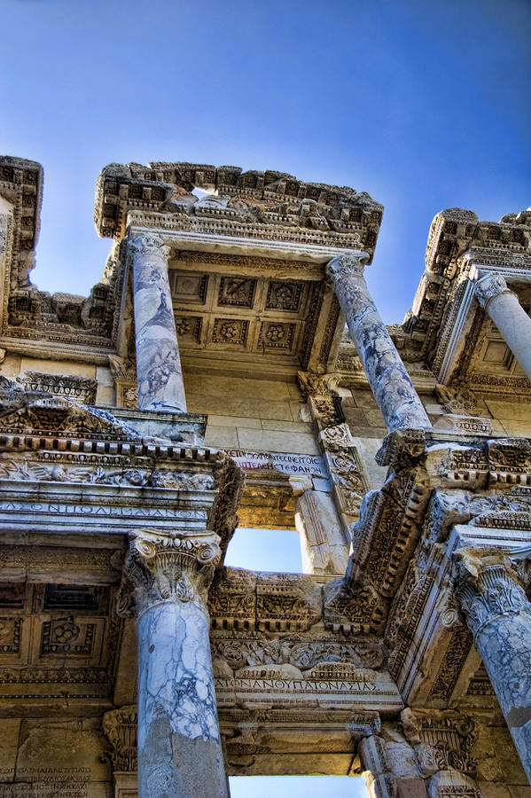 Turkey Photograph - Library of Celsus by David Smith