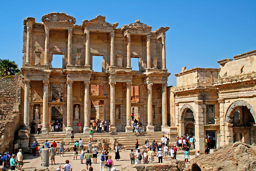 Ephesus Turkey - Library Of Celsus Photograph by Richard Krebs