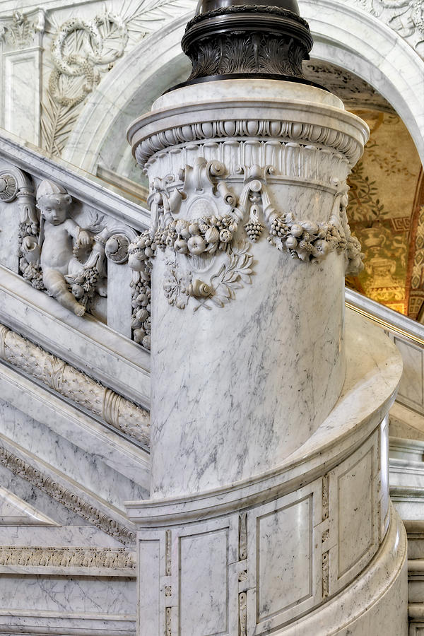 Architecture Photograph - Library Of Congress Cherubs by Susan Candelario