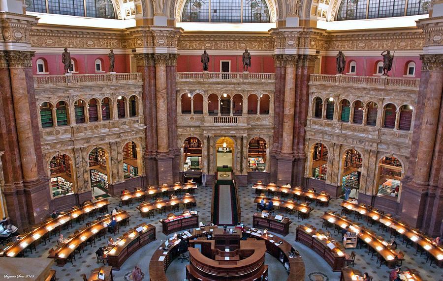 Library of Congress Reading Room Photograph by Suzanne Stout