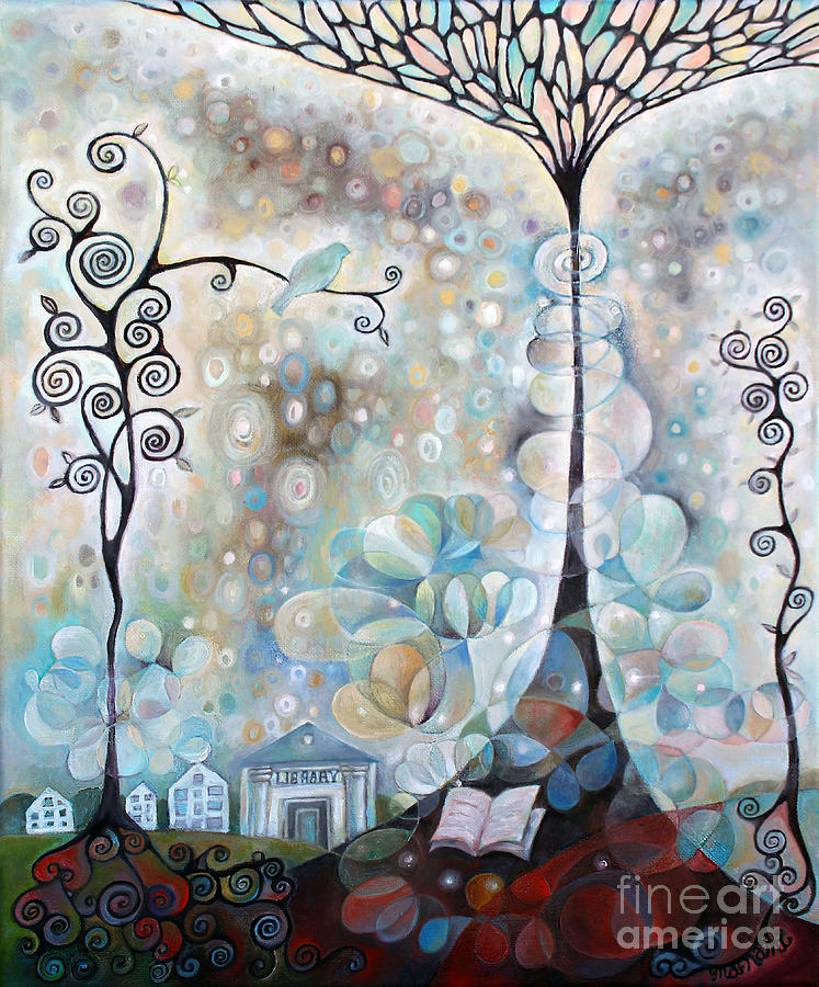 Library Tree Painting by Manami Lingerfelt