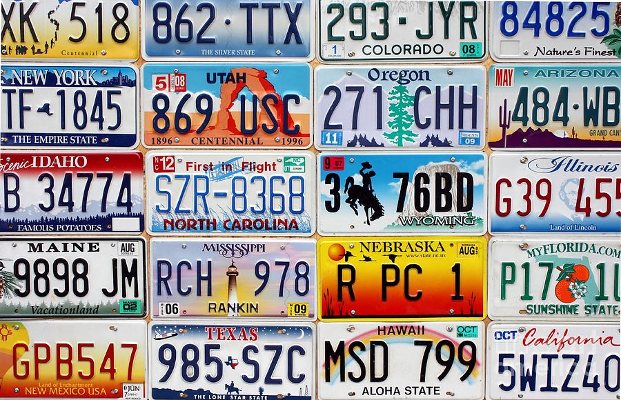 Licence Plates Photograph by Sophie Vigneault - Fine Art America