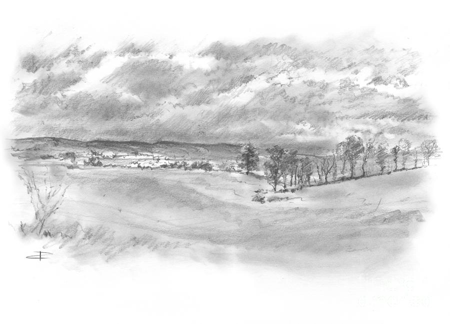 Lickey Hills Drawing by Paul Davenport