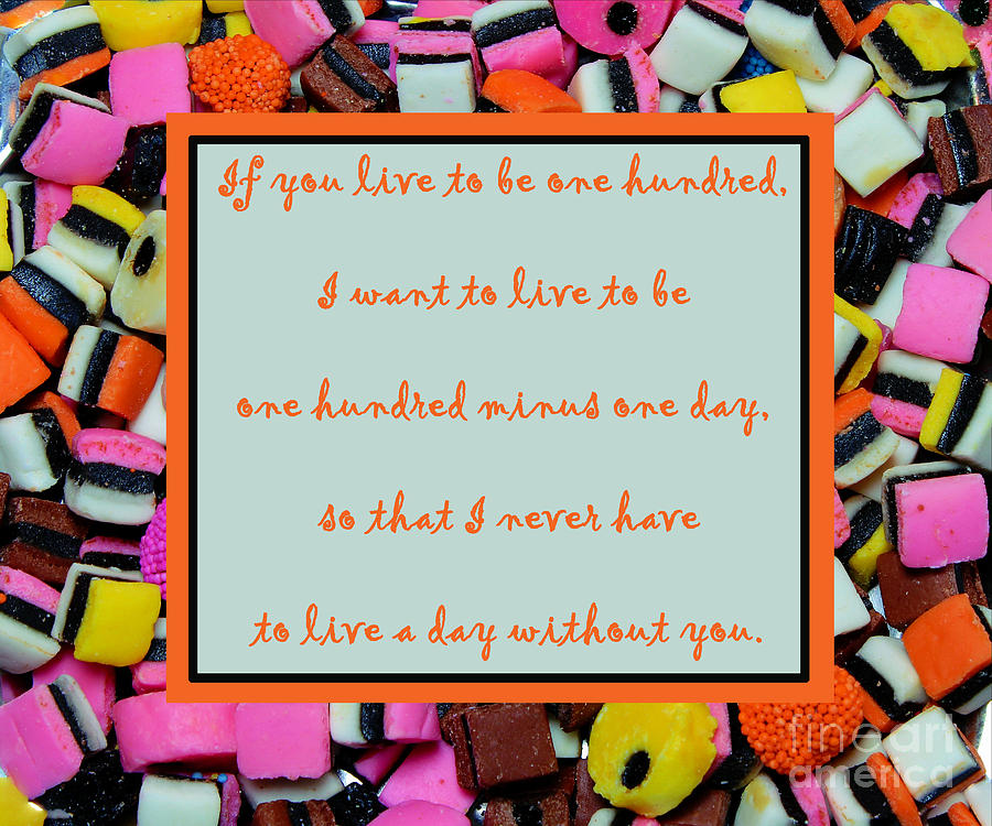Candy Digital Art - Licorice - Candy Border - Declaration of Love - Quote by Barbara A Griffin