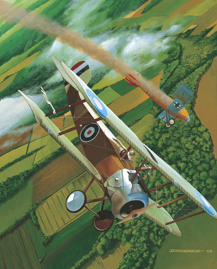 Sopwith Camel Painting - Lieutenant Chamberlain Takes Five by Jason Breidenbach Sopwith Camel Painting - Lieutenant Chamberlain Takes Five by Jason Breidenbach