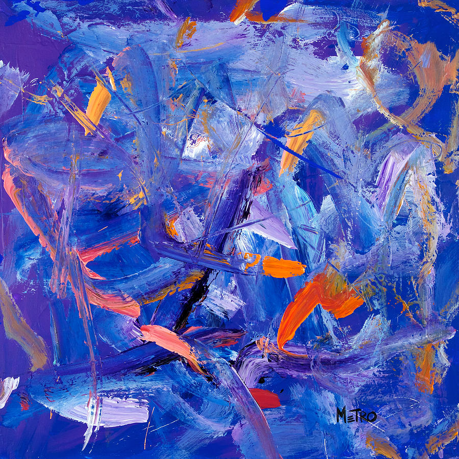 Abstract Painting - Life Beneath the Ice by Ron Krajewski