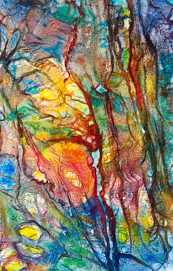 Tree Mixed Media - Life Colors by Patricia Allingham Carlson