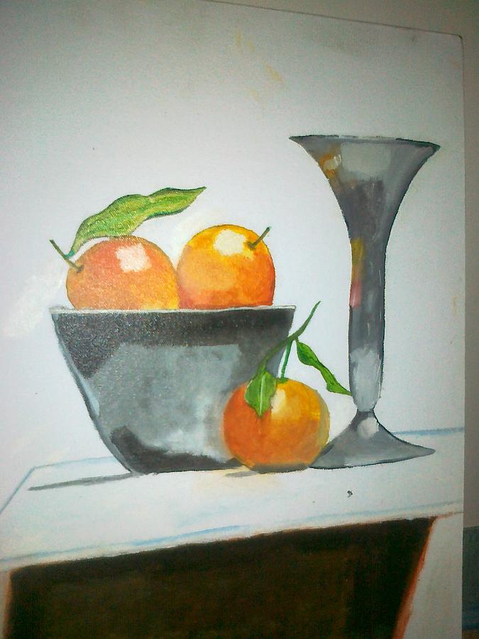 Life Fruits Painting by Deepika Lakhani
