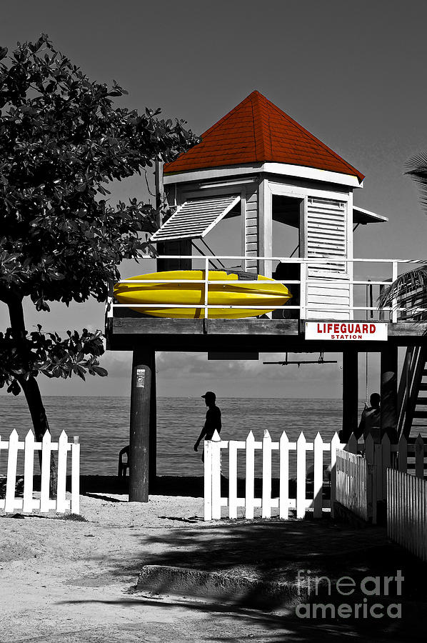 Life Guard Station Painting by Laura Forde