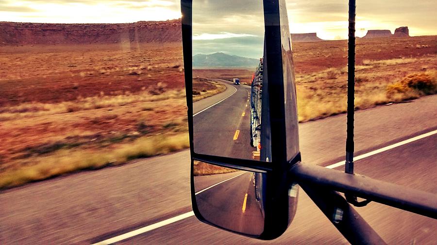 Life in my rearview mirror Photograph by Bill Hamilton