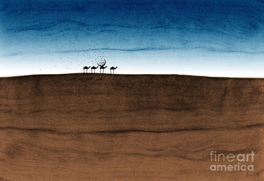 Fantasy Digital Art - Life in the desert by Joanna Cieslinska