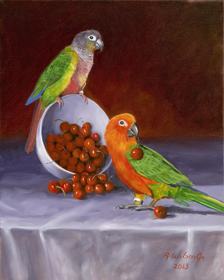 Life is a Bowl of Cherries Painting by Karen Wilson