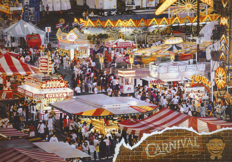 Primary Colors Painting - Life is a Carnival by Bill Jonas