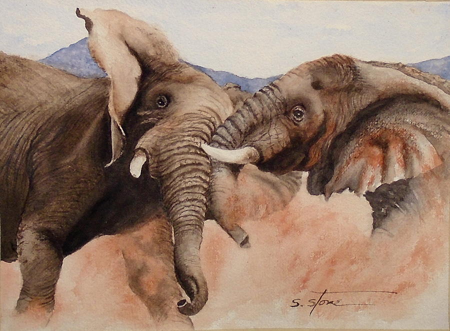 Watercolor Painting - Life Is Brutal by Sandra Stone