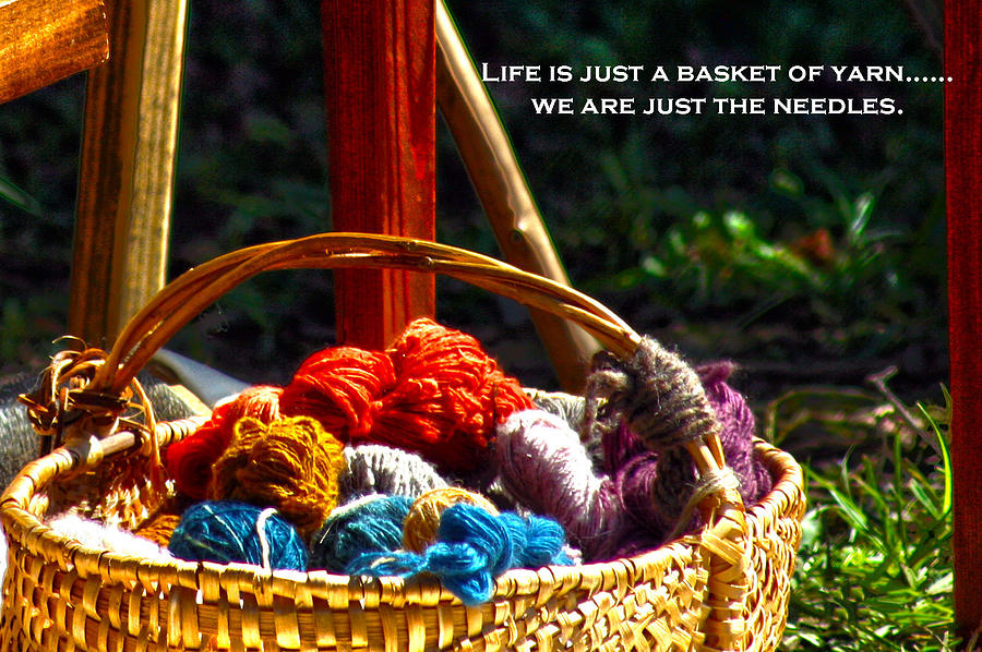 Life is Just a Basket of Yarn Photograph by Lesa Fine