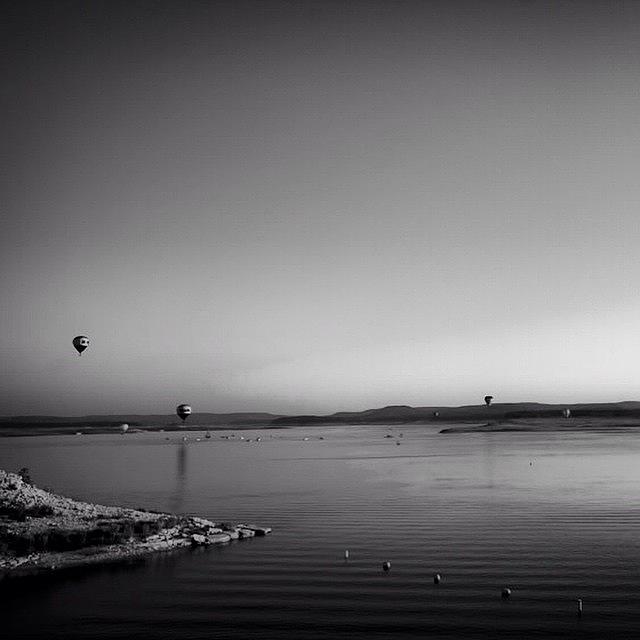 Blackandwhite Photograph - Life Is Like A Hot Balloon Floating by Christy LaSalle
