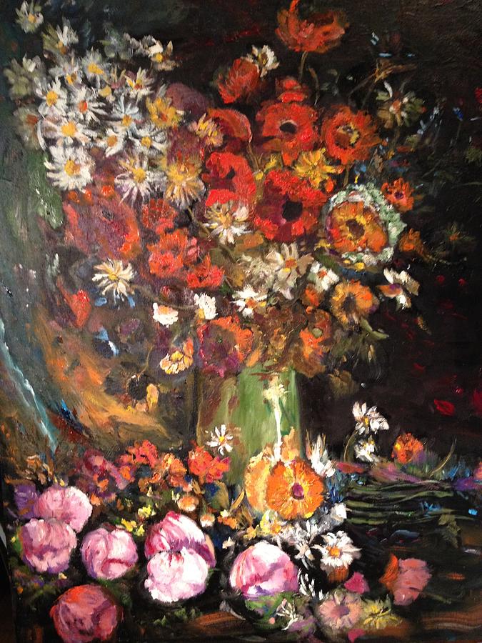 Life is like a vase of flowers Painting by Belinda Low