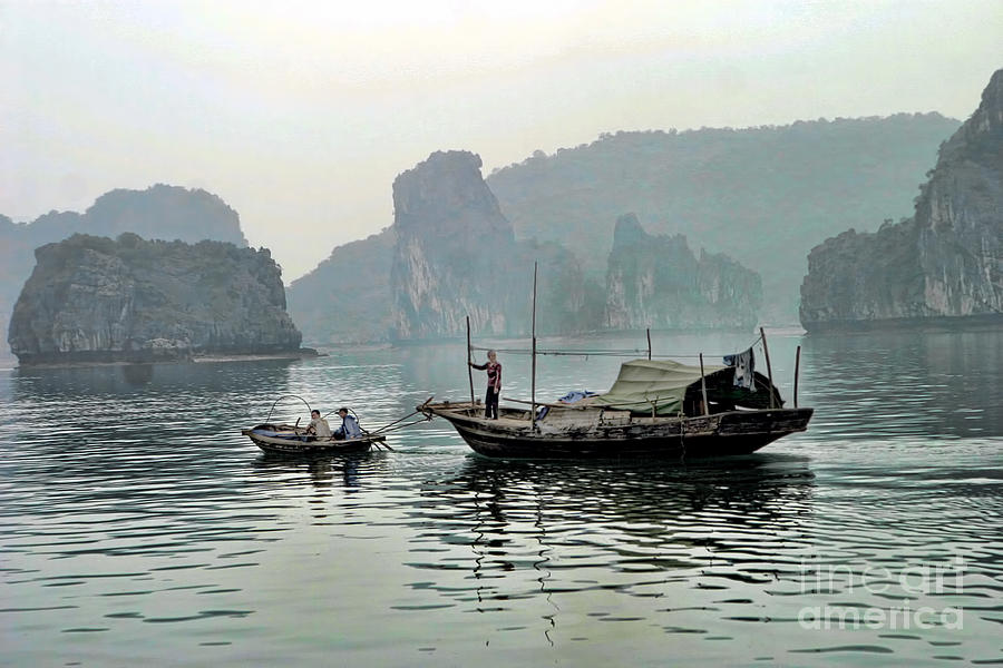 Life on Ha Long Bay I Photograph by Chuck Kuhn